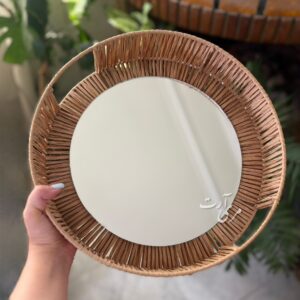 سینی (استند) دکوراتیو آینه‌ای رنگ گندمی - Image 3